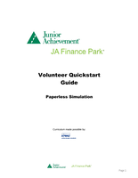 JA Finance Park On-Site Volunteer Guide cover